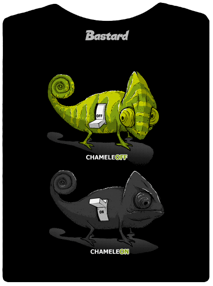 ChameleON ChameleOFF prémium női póló Black