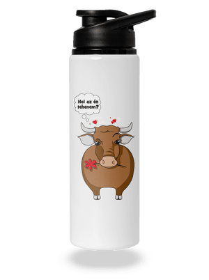 Tehén és bika kulacs White