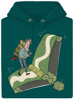 túrázás az övön unisex prémium pulóver Emerald Green