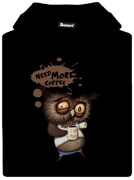 I need more coffee gyerek kenguruzsebes pulóver Black