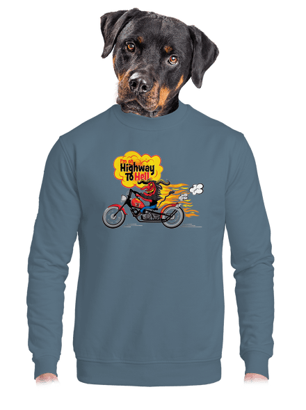 Highway to hell unisex crewneck Nordic Blue