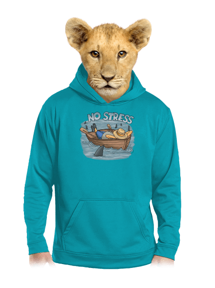 No stress gyerek kenguruzsebes pulóver Hawaiian Blue
