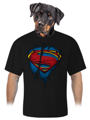 Superman Inside unisex túlméretezett póló Black