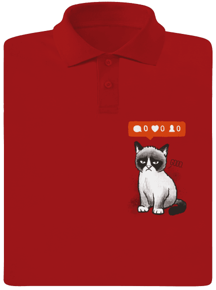 Grumpy férfi pólóingek Red Mal