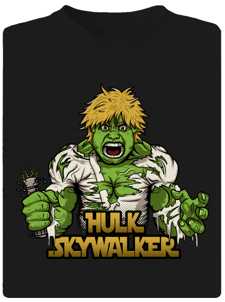 Hulk Skywalker férfi sportpóló Black