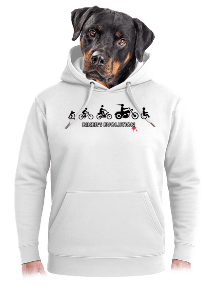 Bikers evolution unisex prémium pulóver Snowwhite