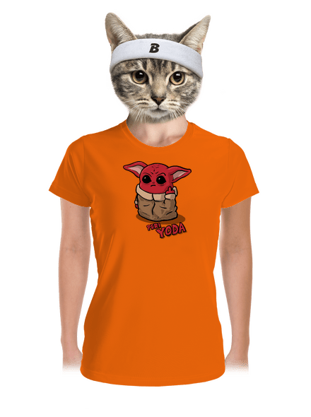 Peri Yoda női sportpóló Neon Orange