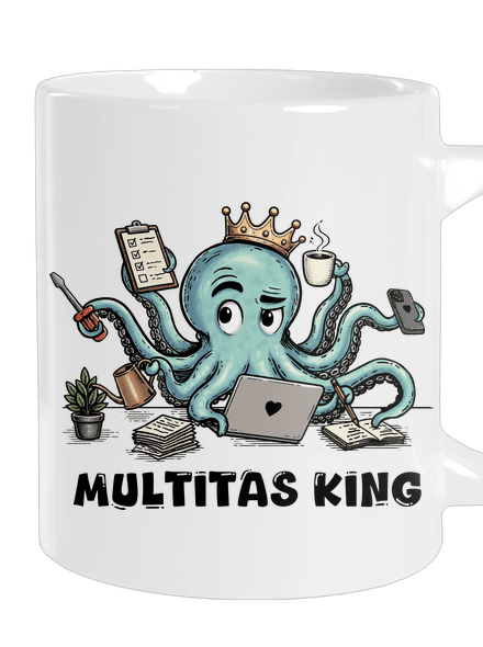 Multitas king nagy bögre White