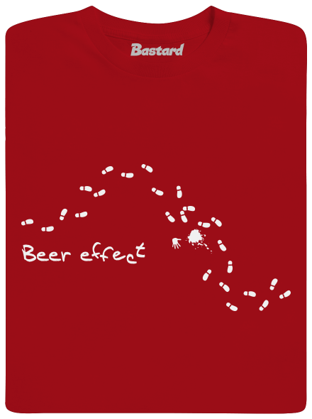 Beer effect férfi hosszú ujjú póló Red