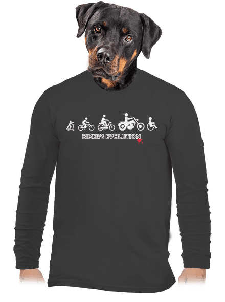 Bikers evolution férfi hosszú ujjú póló Dark Grey