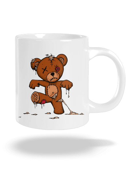 Zombie Teddy nagy bögre White