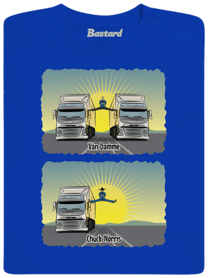 Chuck & Truck férfi hosszú ujjú póló Royal Blue