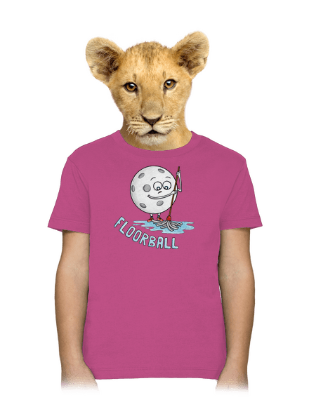Floorball gyerek póló Fuchsia