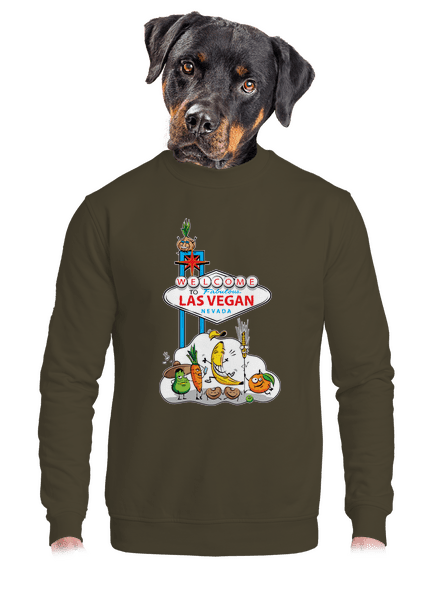 Las Vegan unisex crewneck Urban Khaki