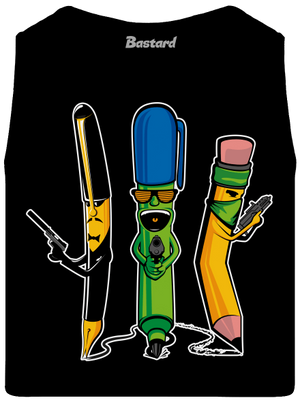 Az író banda férfi trikó Black