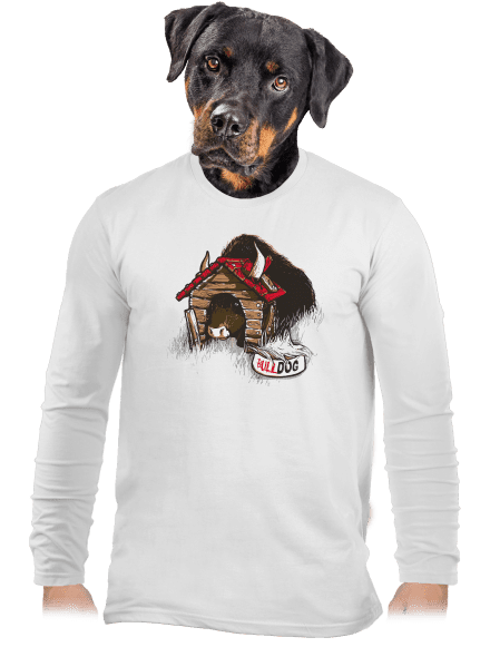 Bulldog férfi hosszú ujjú póló White