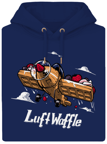 Luftwaffle unisex prémium pulóver Navy
