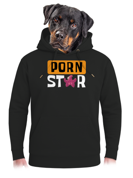 Porn star unisex prémium pulóver Dark Black
