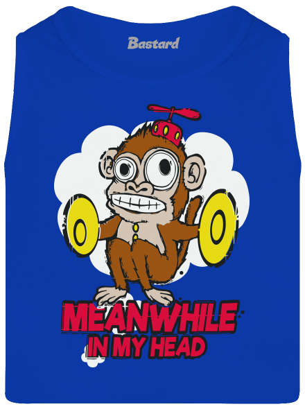 Monkey in my head férfi trikó Royal Blue