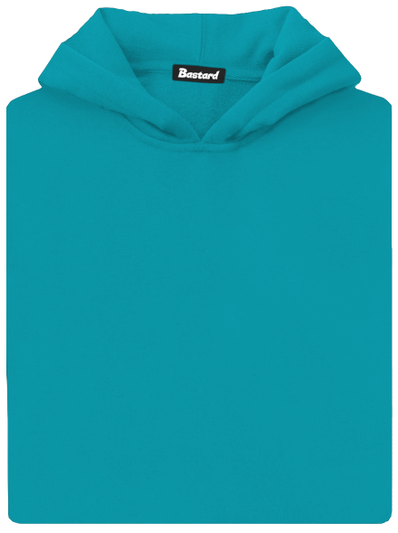 Nyomtatás nélkül gyerek kenguruzsebes pulóver Hawaiian Blue