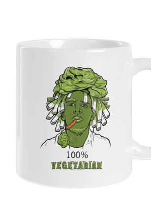 100% vegetáriánus hagyományos bögre White