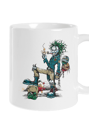 Evil clown hagyományos bögre White