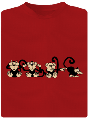 Majmok férfi sportpóló Red Mal