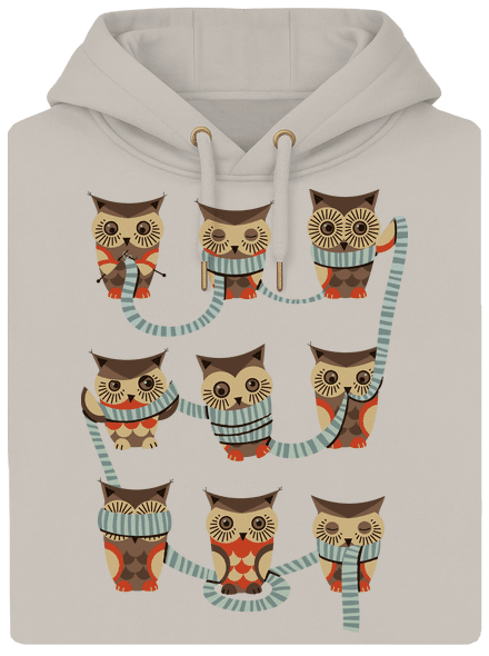 Baglyok unisex prémium pulóver Pastel Macchiato