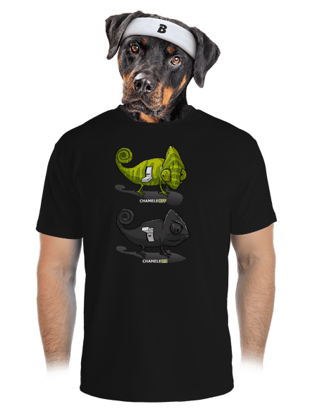 ChameleON ChameleOFF férfi sportpóló Black