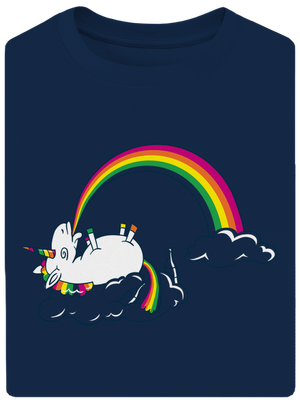 A szivárvány titka unisex túlméretezett póló Midnight Blue