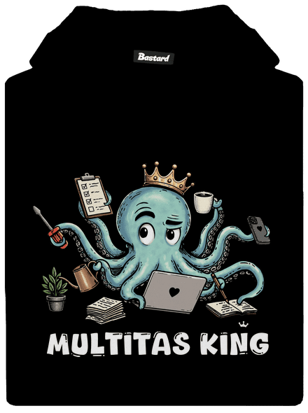 Multitas king gyerek kenguruzsebes pulóver Black