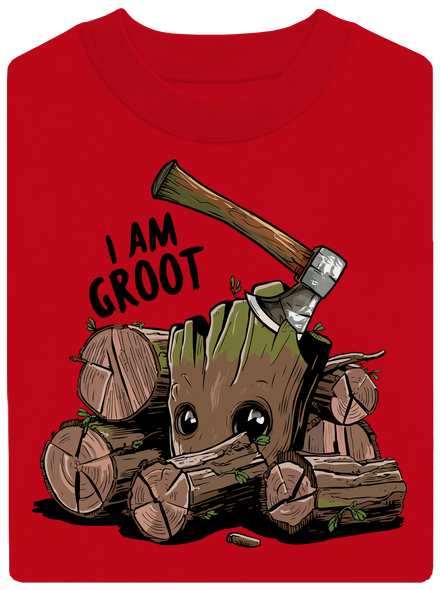I Am Groot unisex crewneck Red