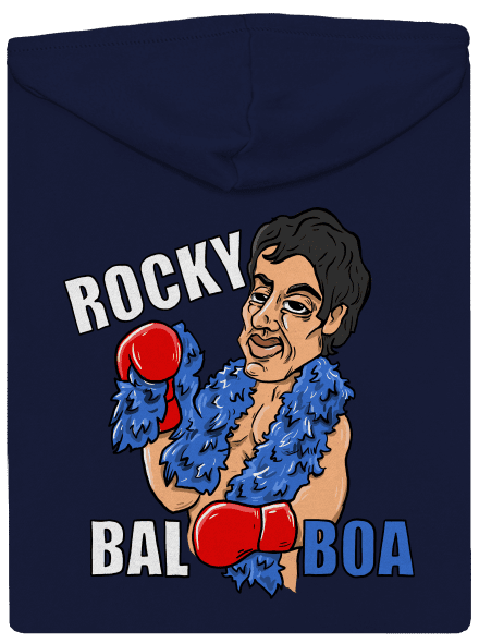Rocky Bal boa cipzáras férfi pulóver Navy