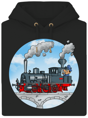 Kéményfüst unisex prémium pulóver Dark Black