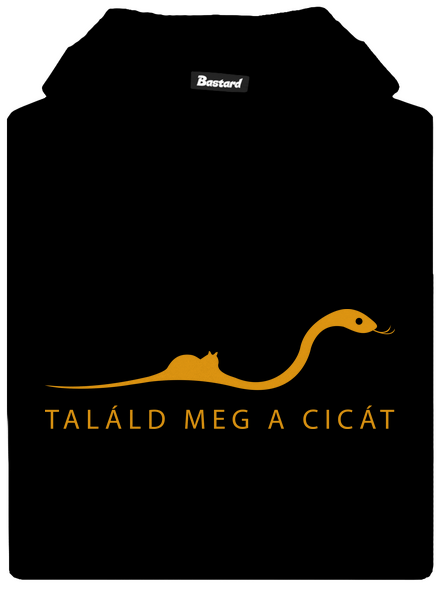 Találd meg a cicát gyerek kenguruzsebes pulóver Black