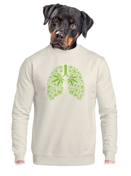 Gandzsa tüdő unisex crewneck Off White