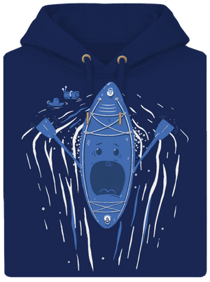 Ahhhh! unisex prémium pulóver Navy