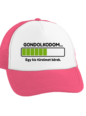 Gondolkodom teherautós sapka Fluorescent Pink cap
