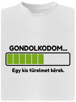 Gondolkodom férfi sportpóló White