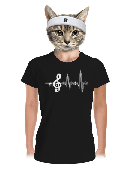 A zene az életem női sportpóló Black