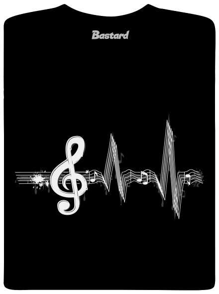 A zene az életem férfi póló Black