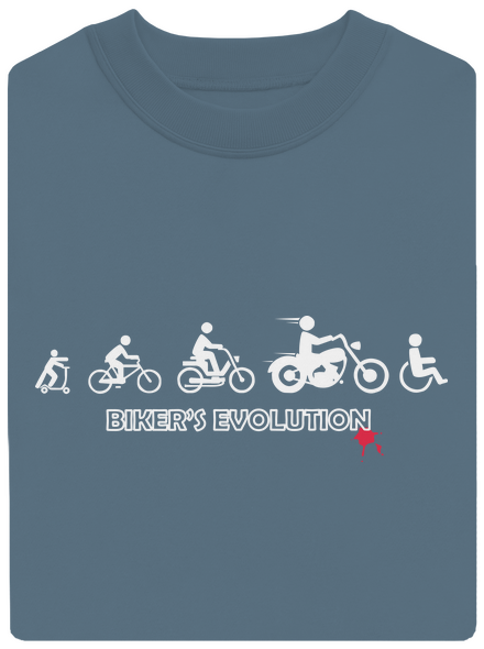 Bikers evolution unisex crewneck Nordic Blue