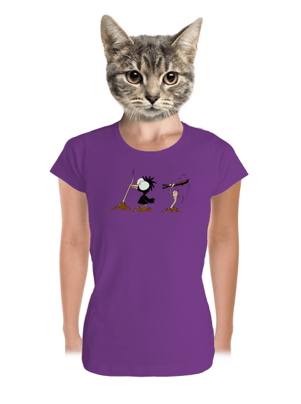 Vigyázz melyik végét fogod prémium női póló Purple