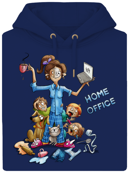 Anyukák home office unisex prémium pulóver Navy