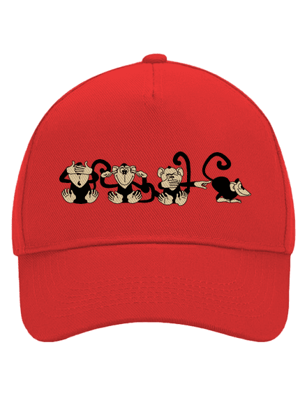 Majmok baseballsapka Classic Red
