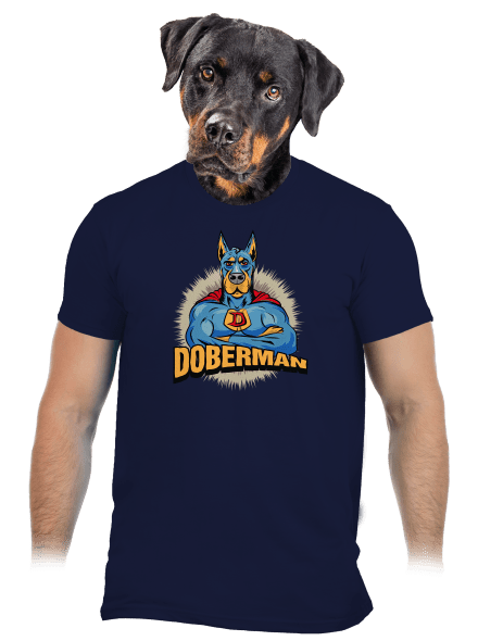 Doberman férfi póló Navy