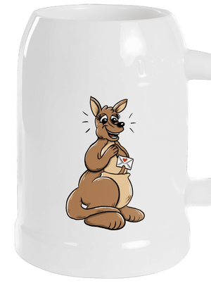 Büszke szülők söröskorsó White