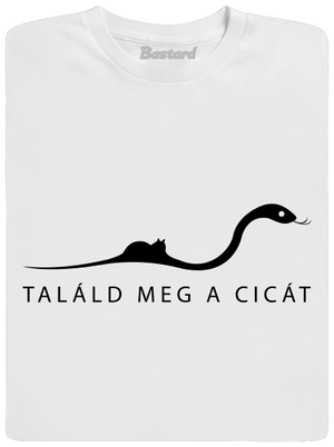 Találd meg a cicát férfi póló White