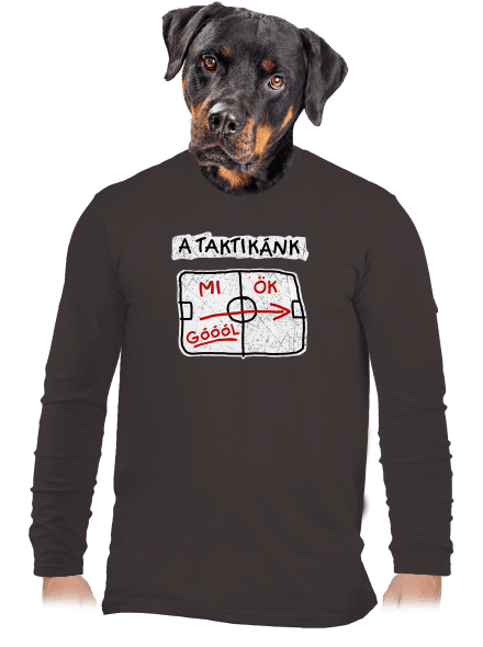 A taktikánk férfi hosszú ujjú póló Bear Brown