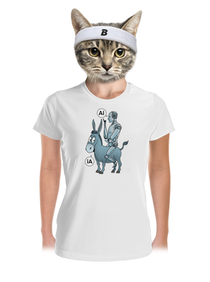 Szamár és AI női sportpóló White